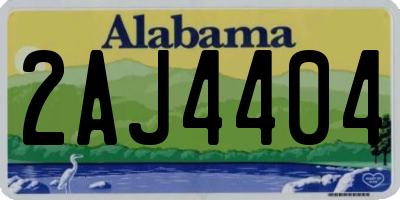AL license plate 2AJ4404