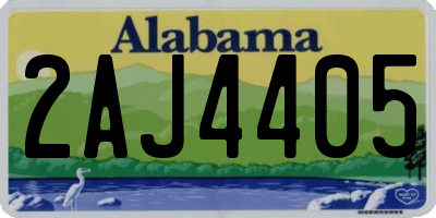 AL license plate 2AJ4405