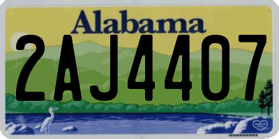 AL license plate 2AJ4407