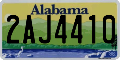 AL license plate 2AJ4410