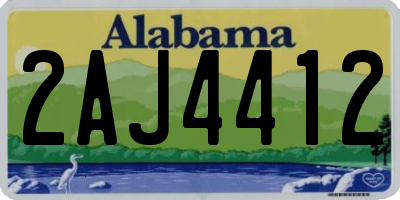 AL license plate 2AJ4412