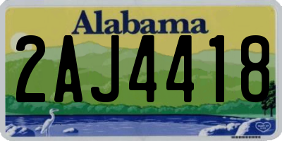 AL license plate 2AJ4418