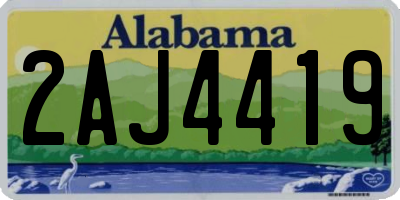 AL license plate 2AJ4419