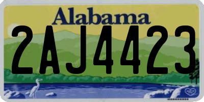 AL license plate 2AJ4423