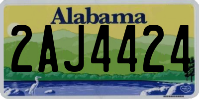 AL license plate 2AJ4424
