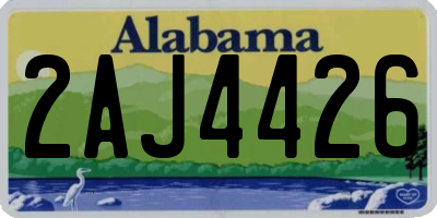 AL license plate 2AJ4426
