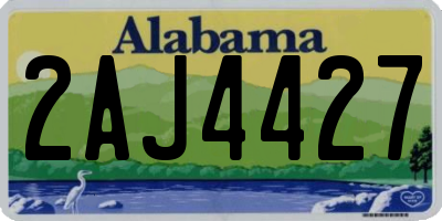 AL license plate 2AJ4427