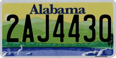 AL license plate 2AJ4430
