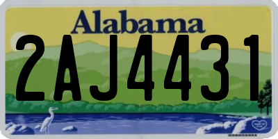 AL license plate 2AJ4431