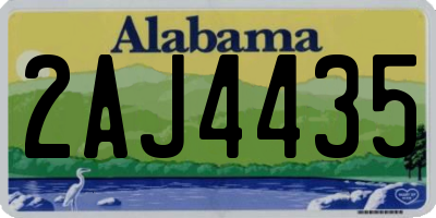 AL license plate 2AJ4435