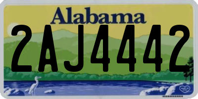 AL license plate 2AJ4442