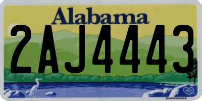 AL license plate 2AJ4443