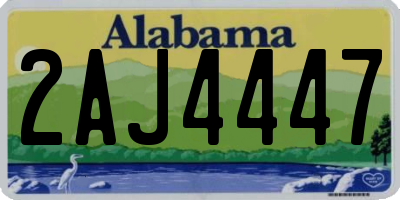 AL license plate 2AJ4447