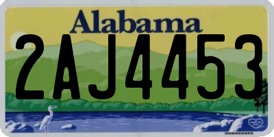 AL license plate 2AJ4453