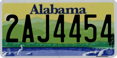 AL license plate 2AJ4454