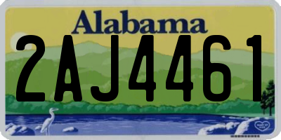 AL license plate 2AJ4461