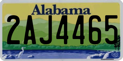 AL license plate 2AJ4465