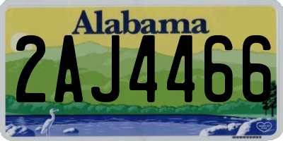 AL license plate 2AJ4466