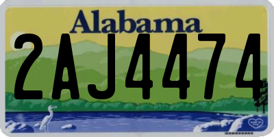 AL license plate 2AJ4474