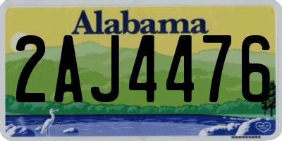 AL license plate 2AJ4476