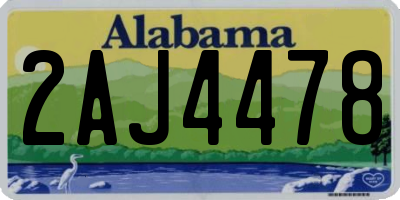 AL license plate 2AJ4478