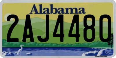 AL license plate 2AJ4480