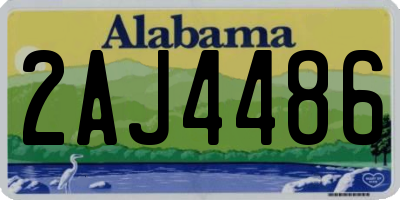 AL license plate 2AJ4486