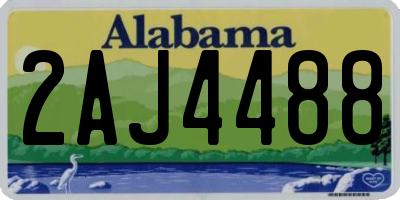 AL license plate 2AJ4488