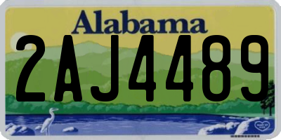 AL license plate 2AJ4489