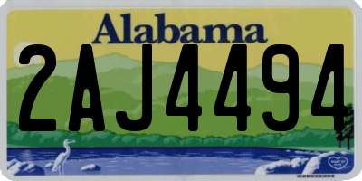 AL license plate 2AJ4494