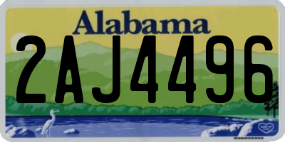 AL license plate 2AJ4496