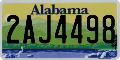 AL license plate 2AJ4498