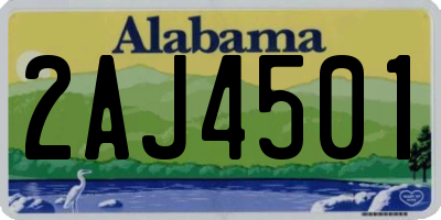 AL license plate 2AJ4501
