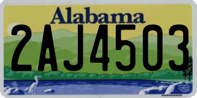 AL license plate 2AJ4503