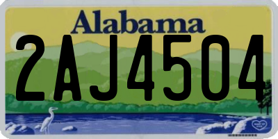 AL license plate 2AJ4504