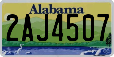 AL license plate 2AJ4507