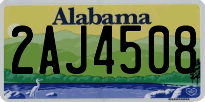 AL license plate 2AJ4508
