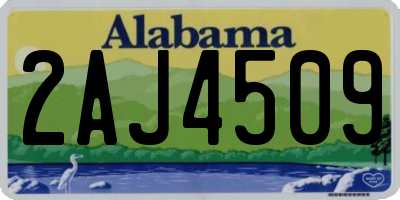 AL license plate 2AJ4509