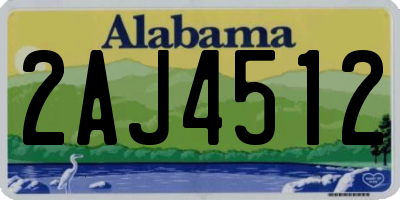 AL license plate 2AJ4512