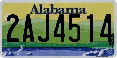 AL license plate 2AJ4514
