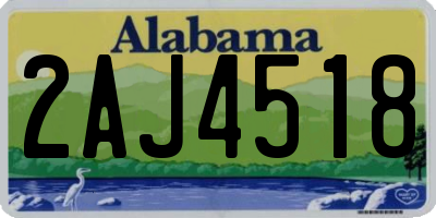 AL license plate 2AJ4518