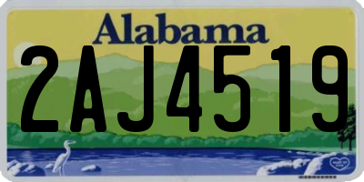 AL license plate 2AJ4519