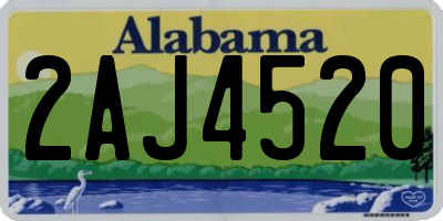 AL license plate 2AJ4520