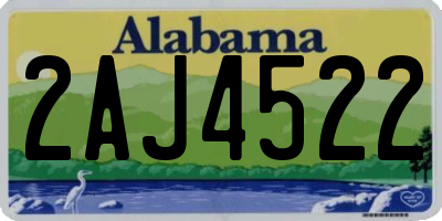 AL license plate 2AJ4522
