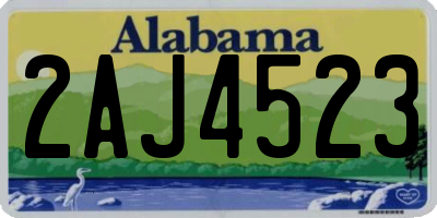 AL license plate 2AJ4523