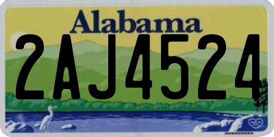 AL license plate 2AJ4524