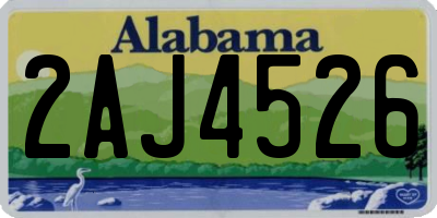 AL license plate 2AJ4526