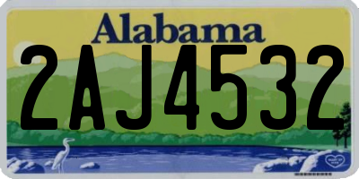 AL license plate 2AJ4532