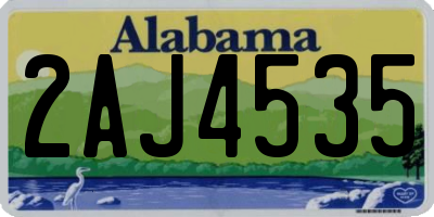 AL license plate 2AJ4535