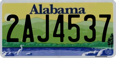 AL license plate 2AJ4537